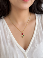 Red and Green Tulip Pendant