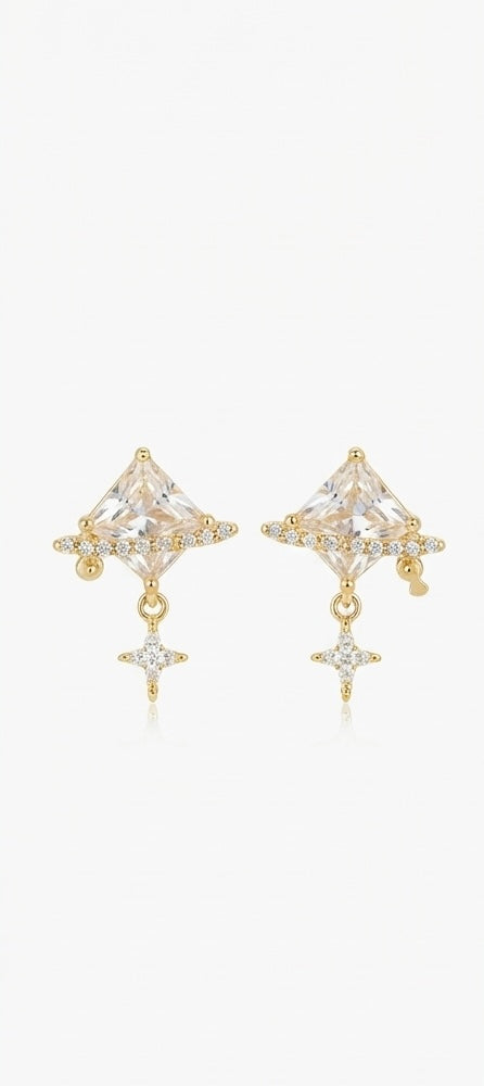 Celestial Star Drop Stud