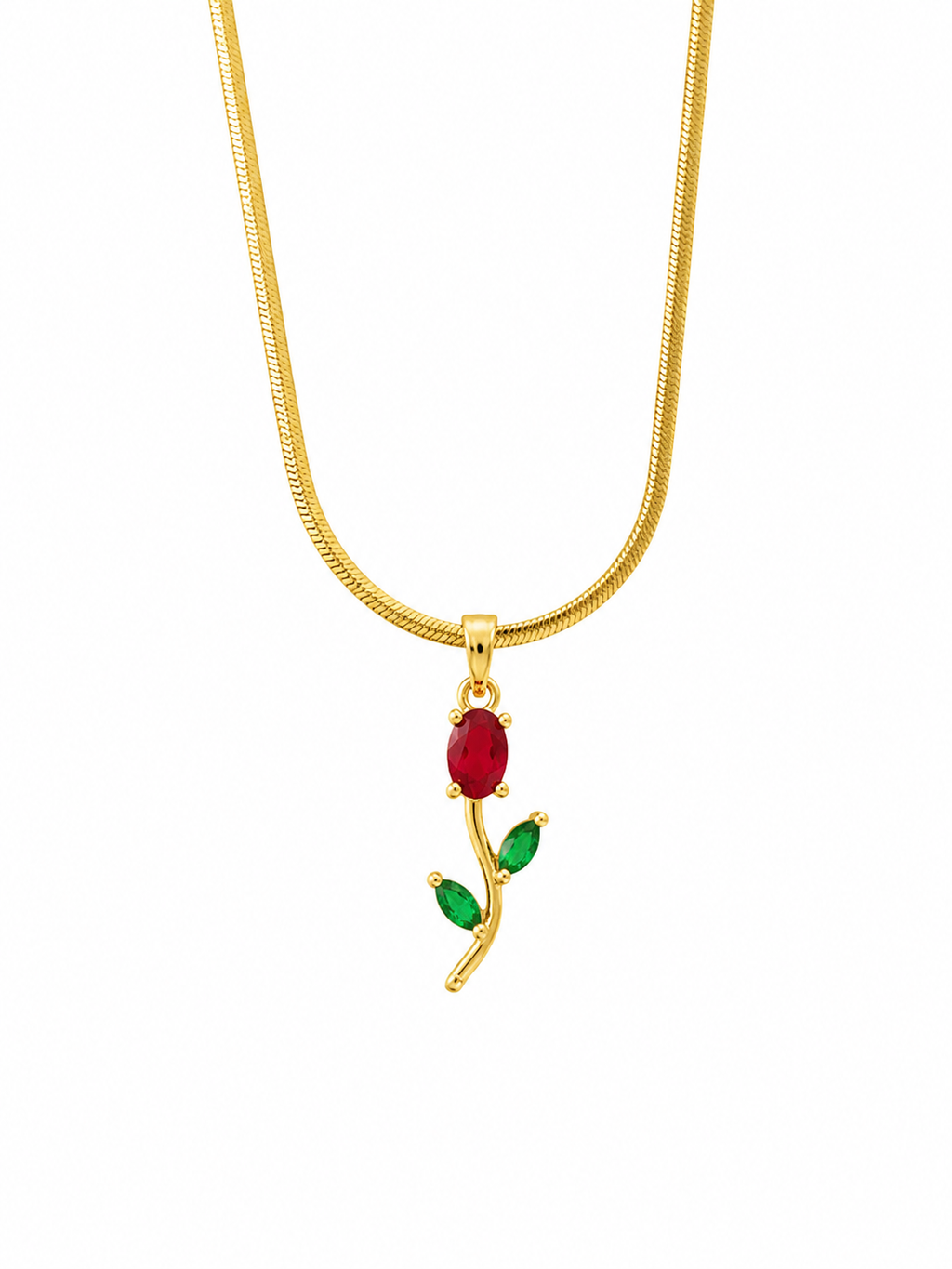 Red and Green Tulip Pendant