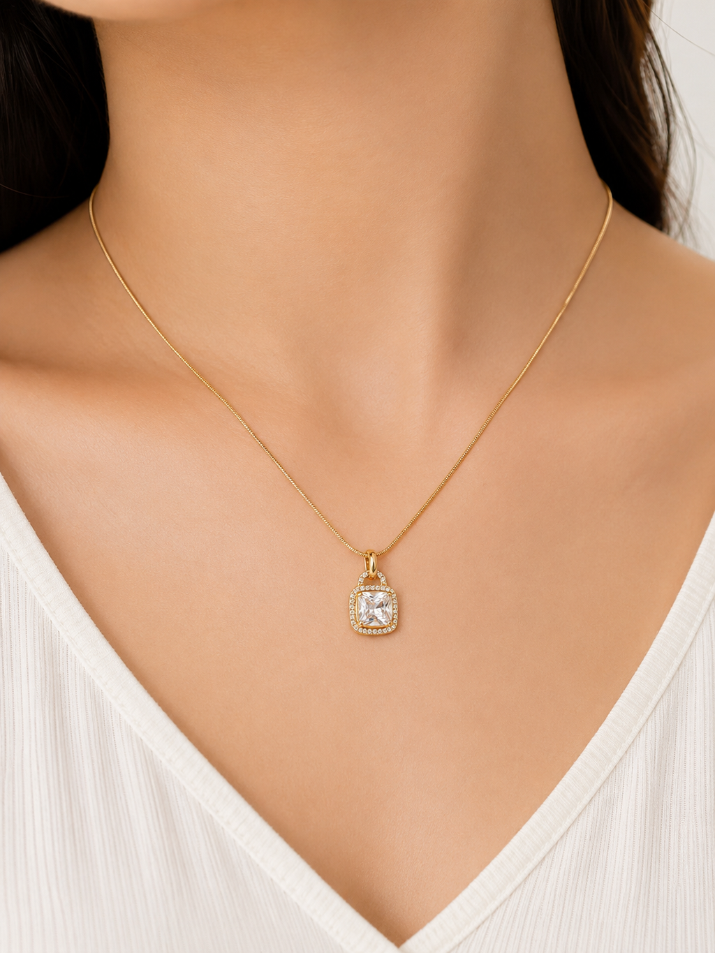 White Stone Pendant