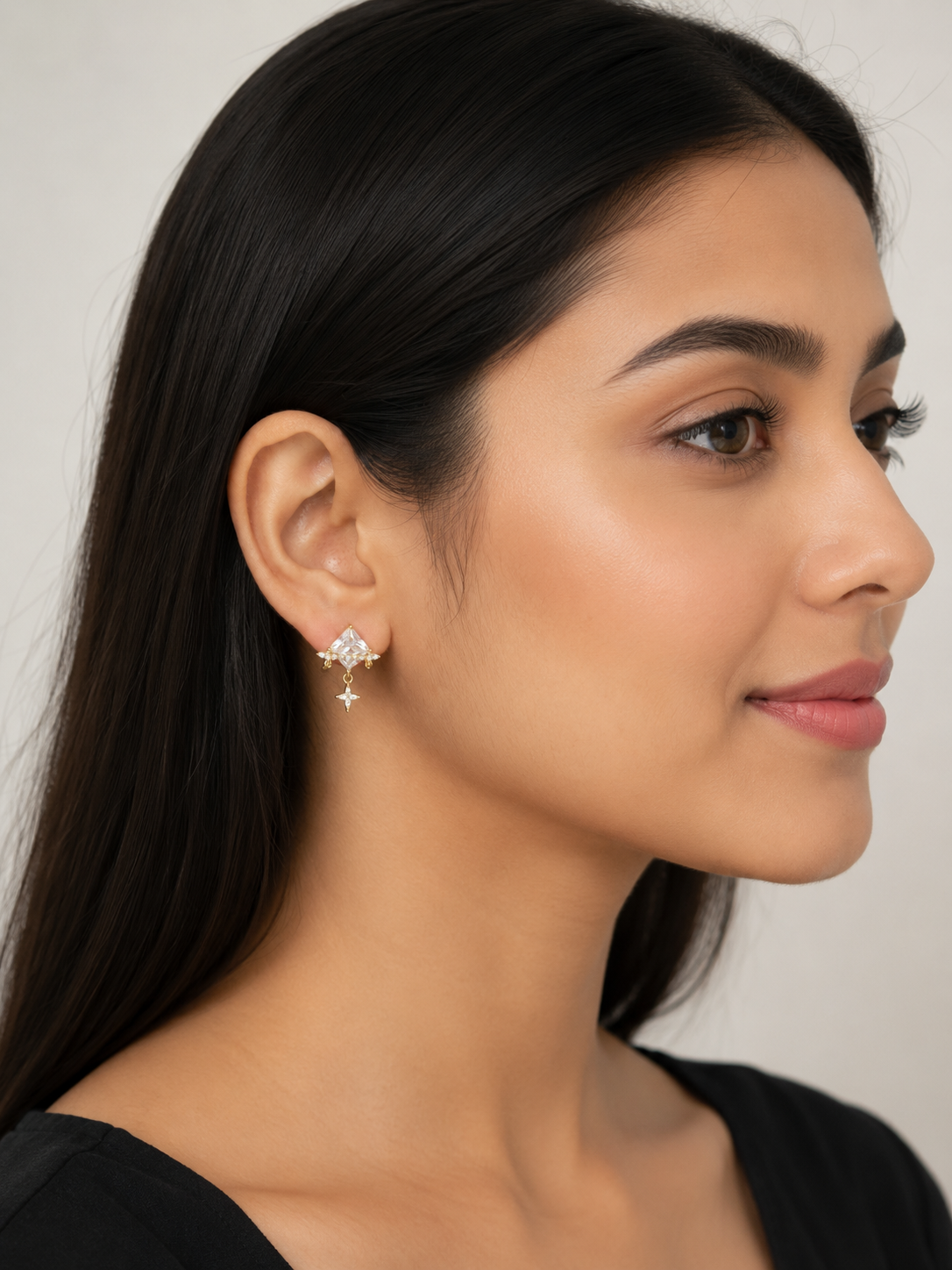 Celestial Star Drop Stud
