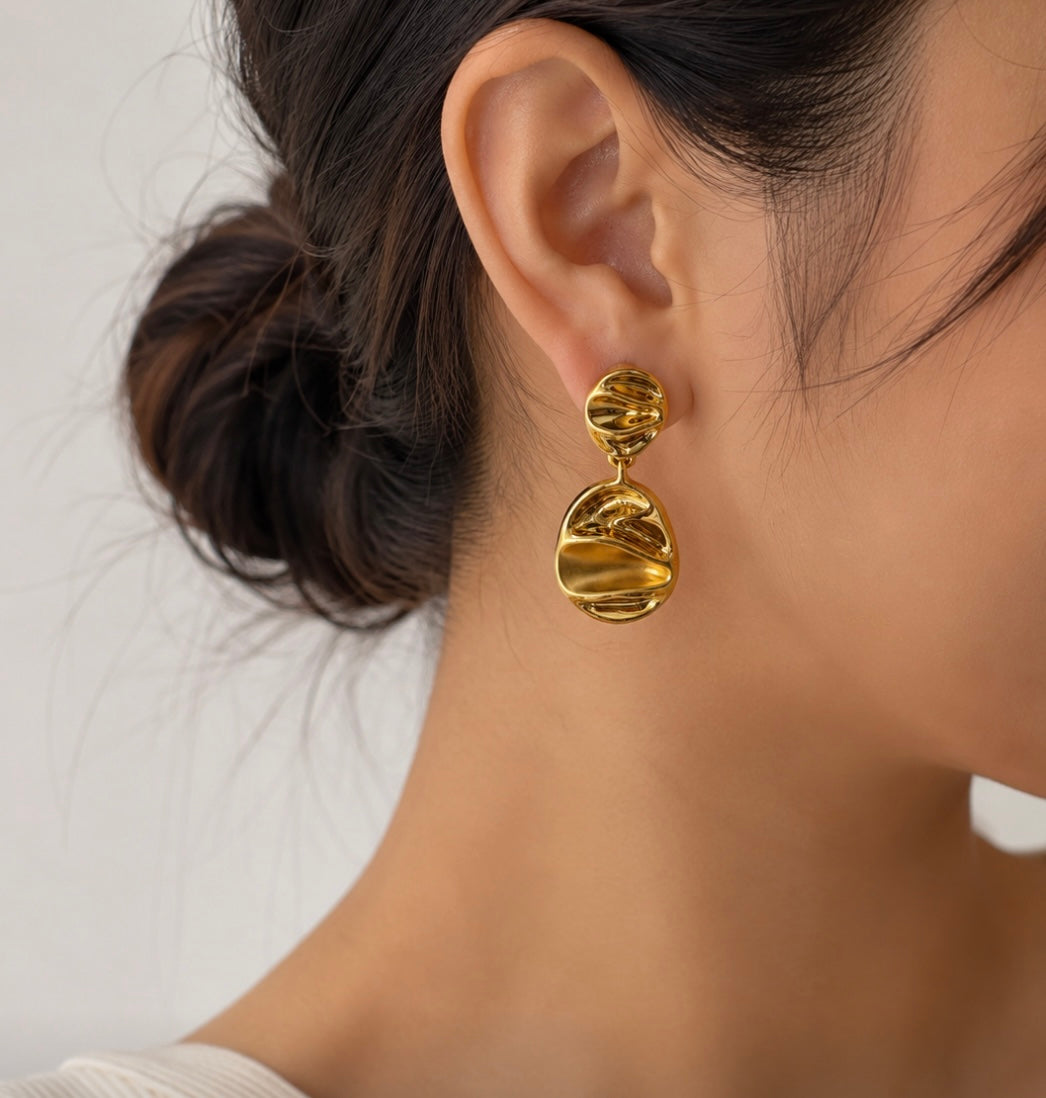 Aurora Ripple Drop Earrings