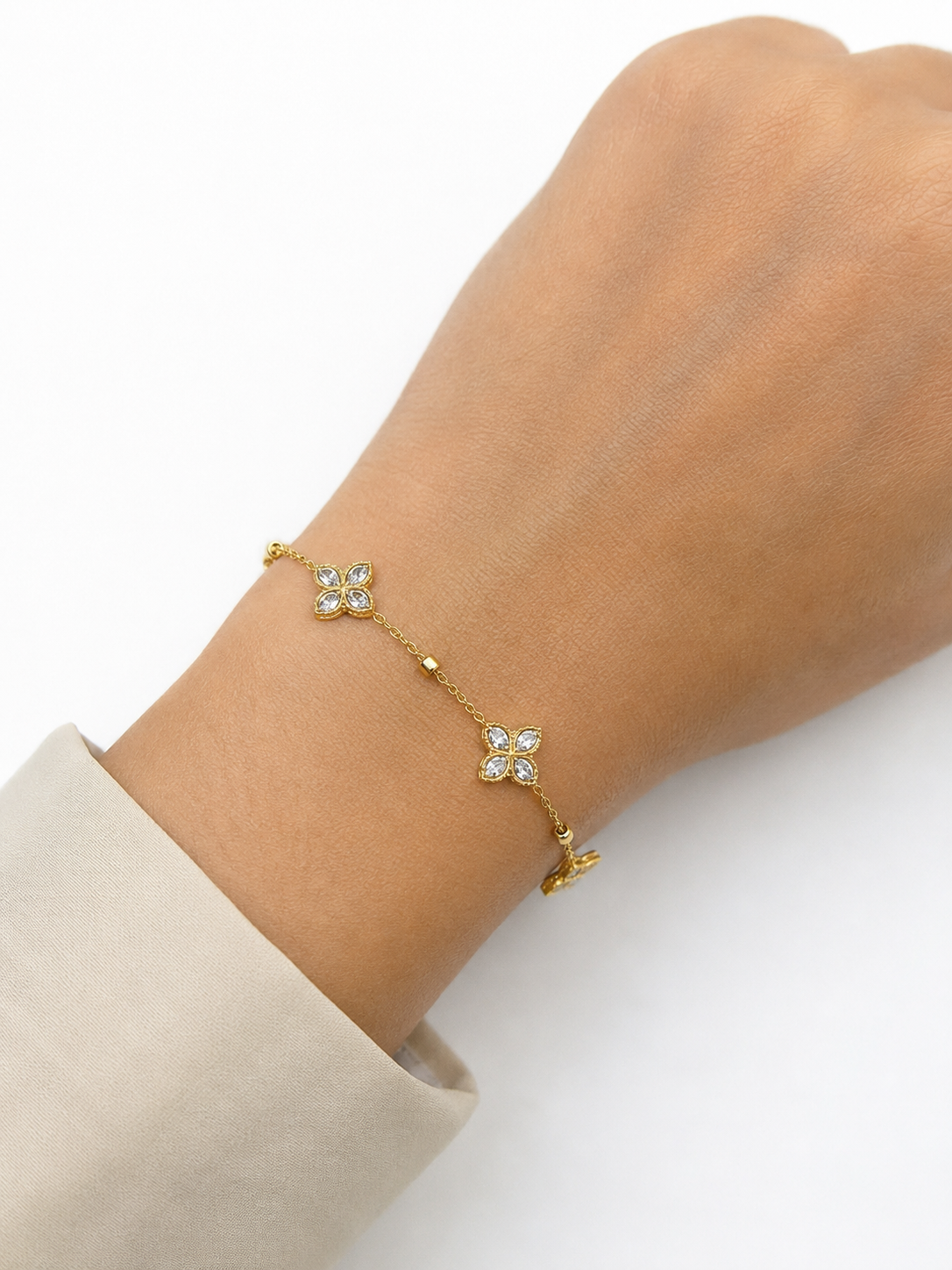 Crystal Clover Bracelet