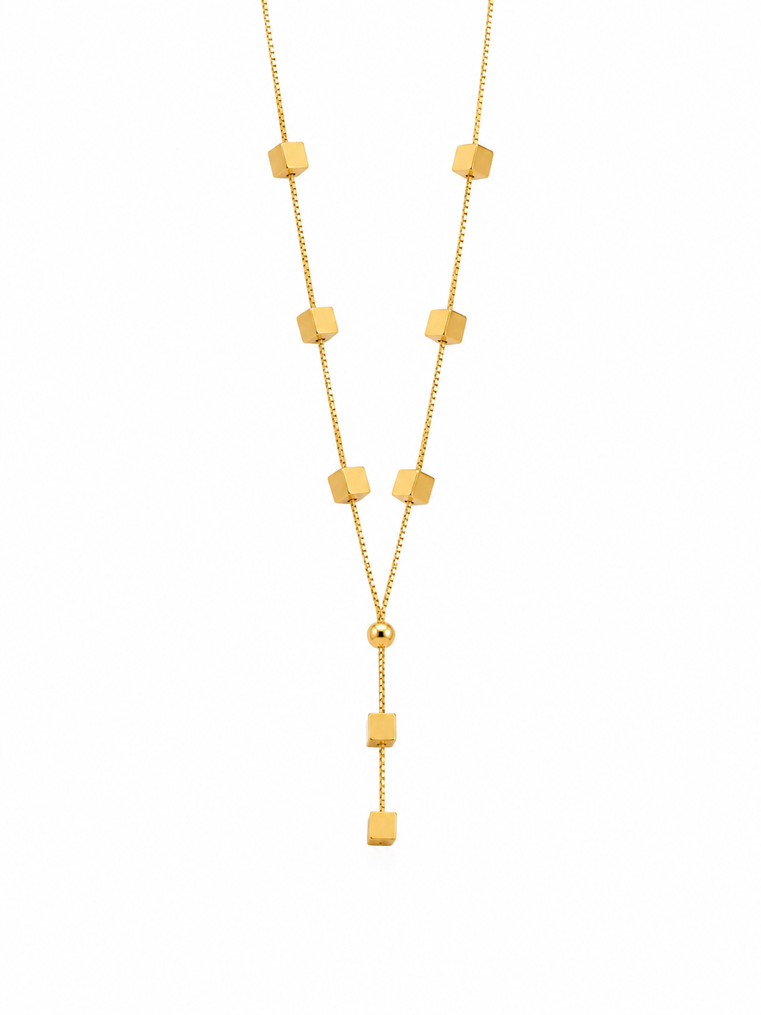 Golden Cube Necklace