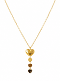 Golden Heart Drop Necklace