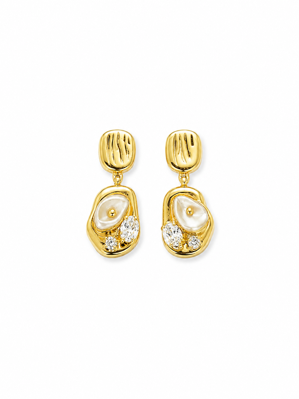 Pearl Bloom Drop Earrings