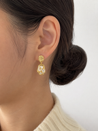 Pearl Bloom Drop Earrings