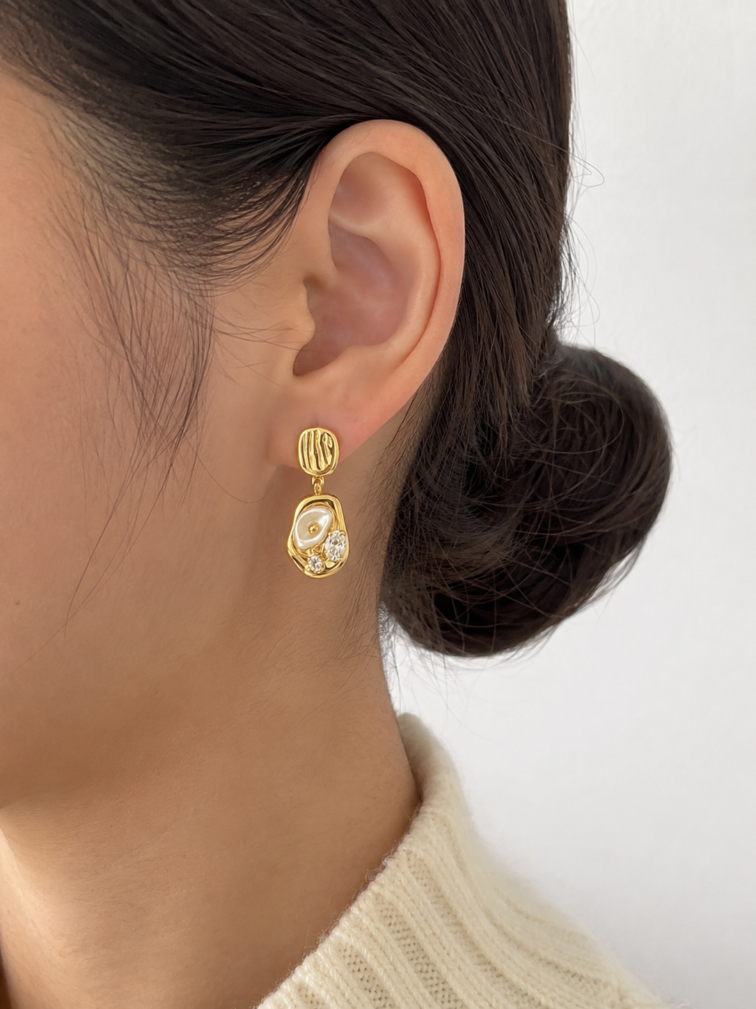 Pearl Bloom Drop Earrings