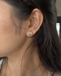 Crystal Bow Stud Earrings