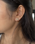 Crystal Bow Stud Earrings