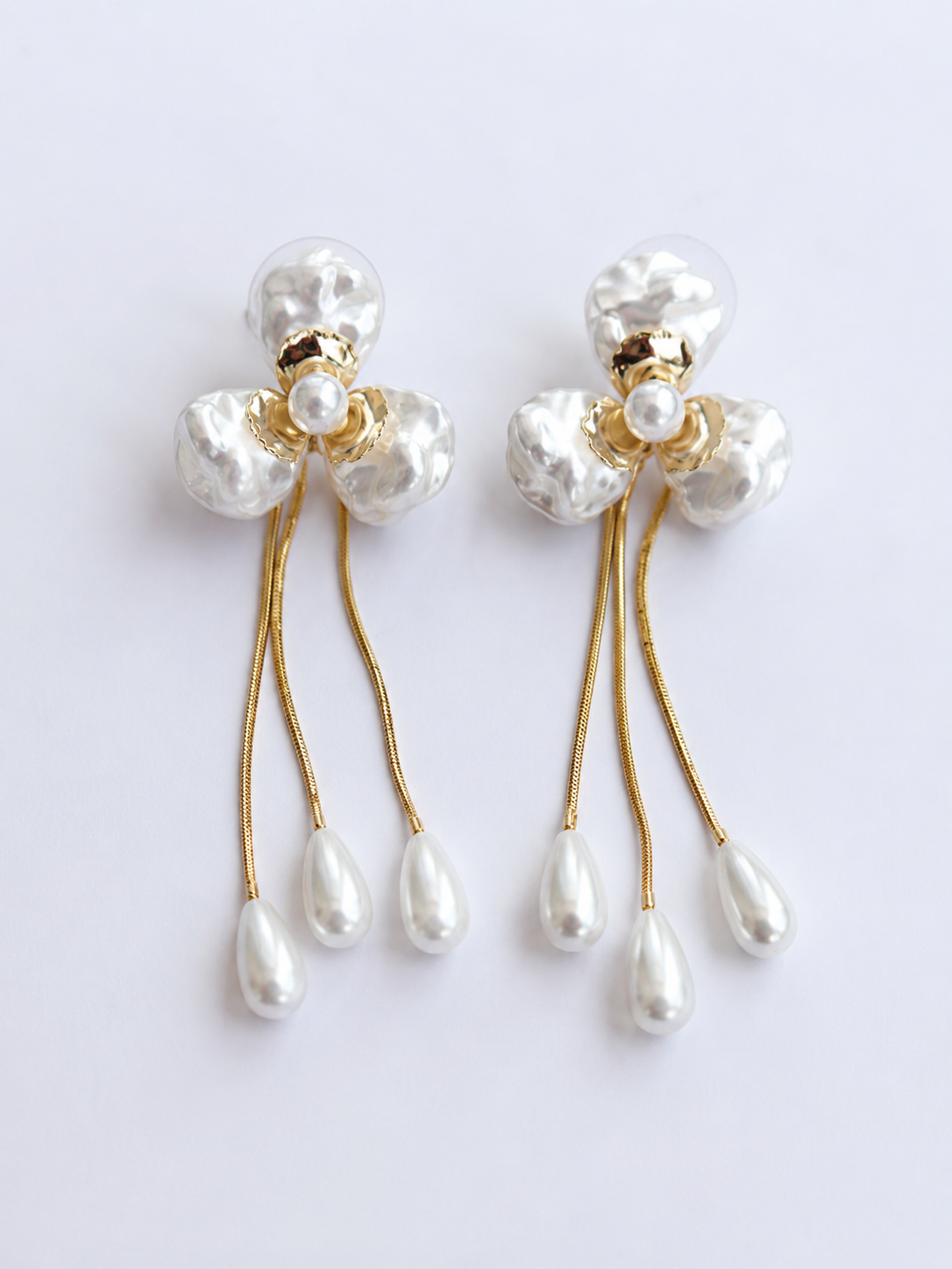 Floral Chain Drop Earrings