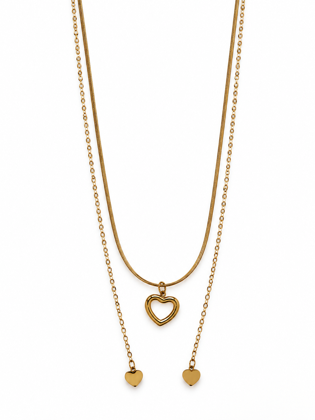Double Layer Heart Necklace