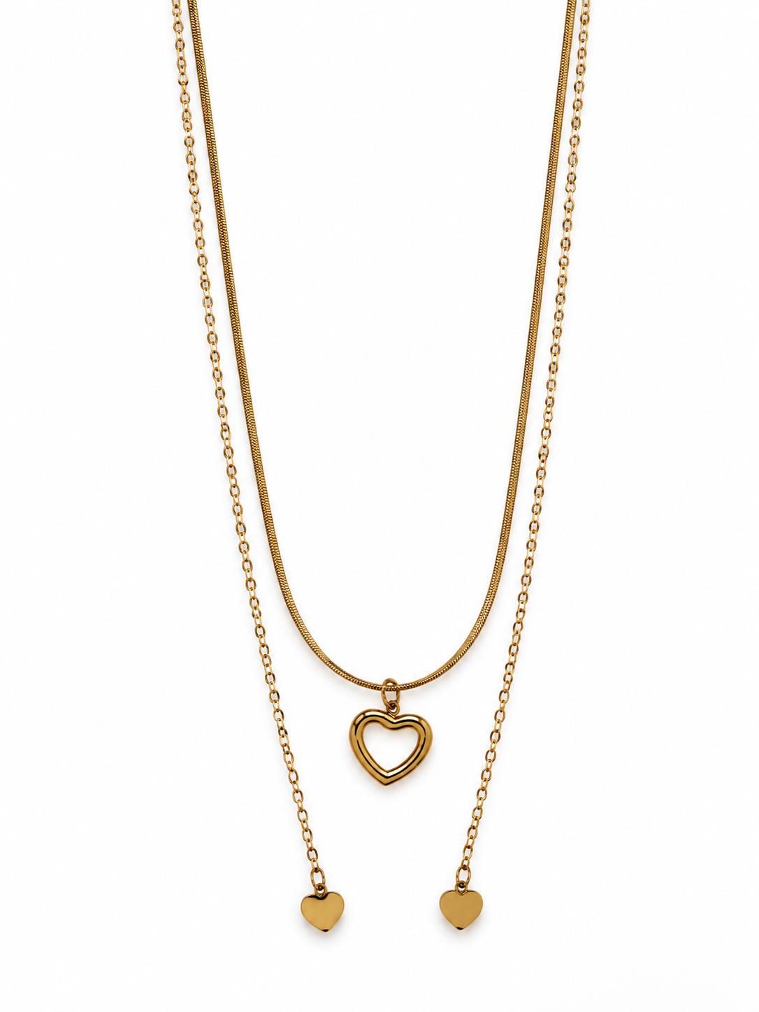 Double Layer Heart Necklace