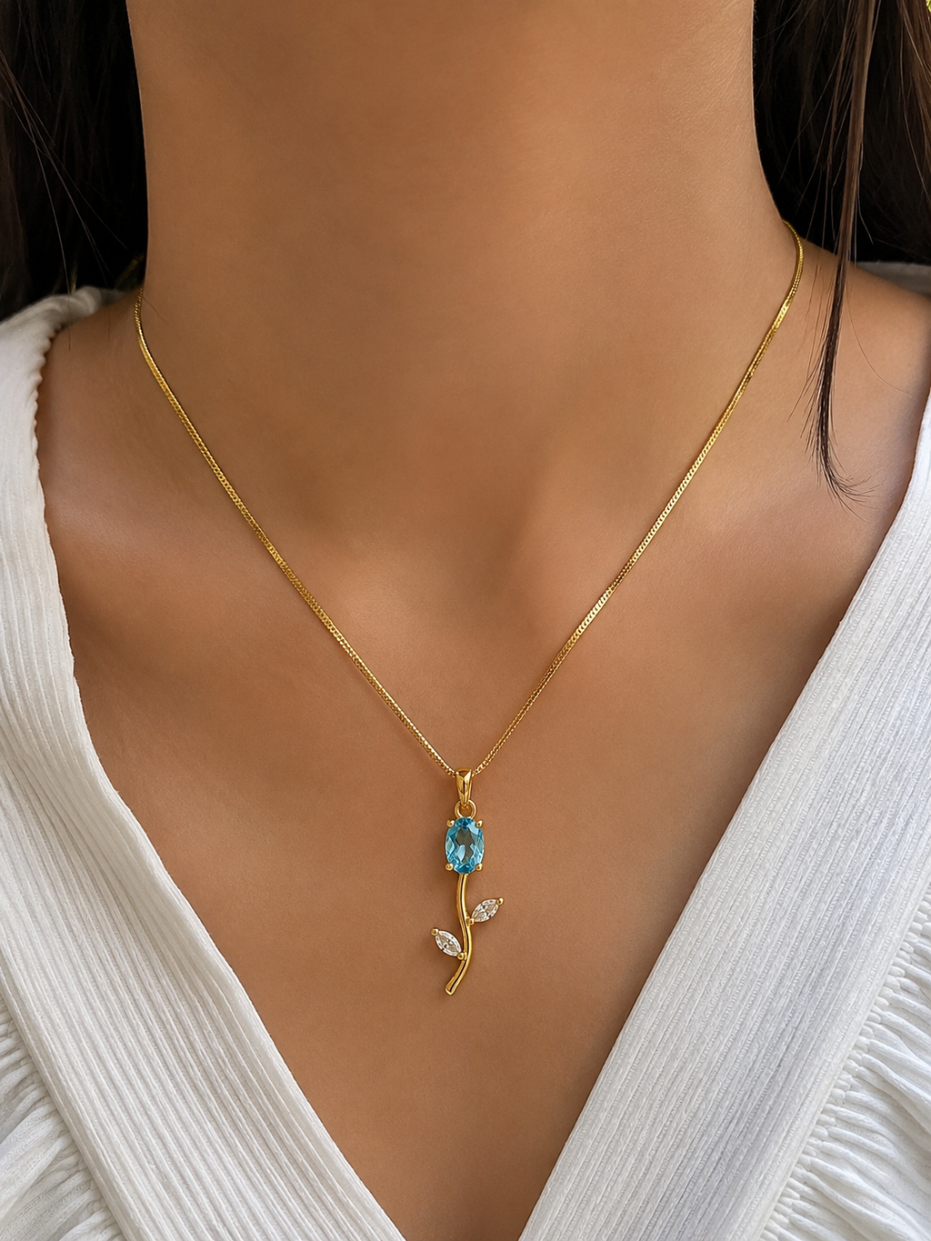 Sky Blue Tulip Pendant