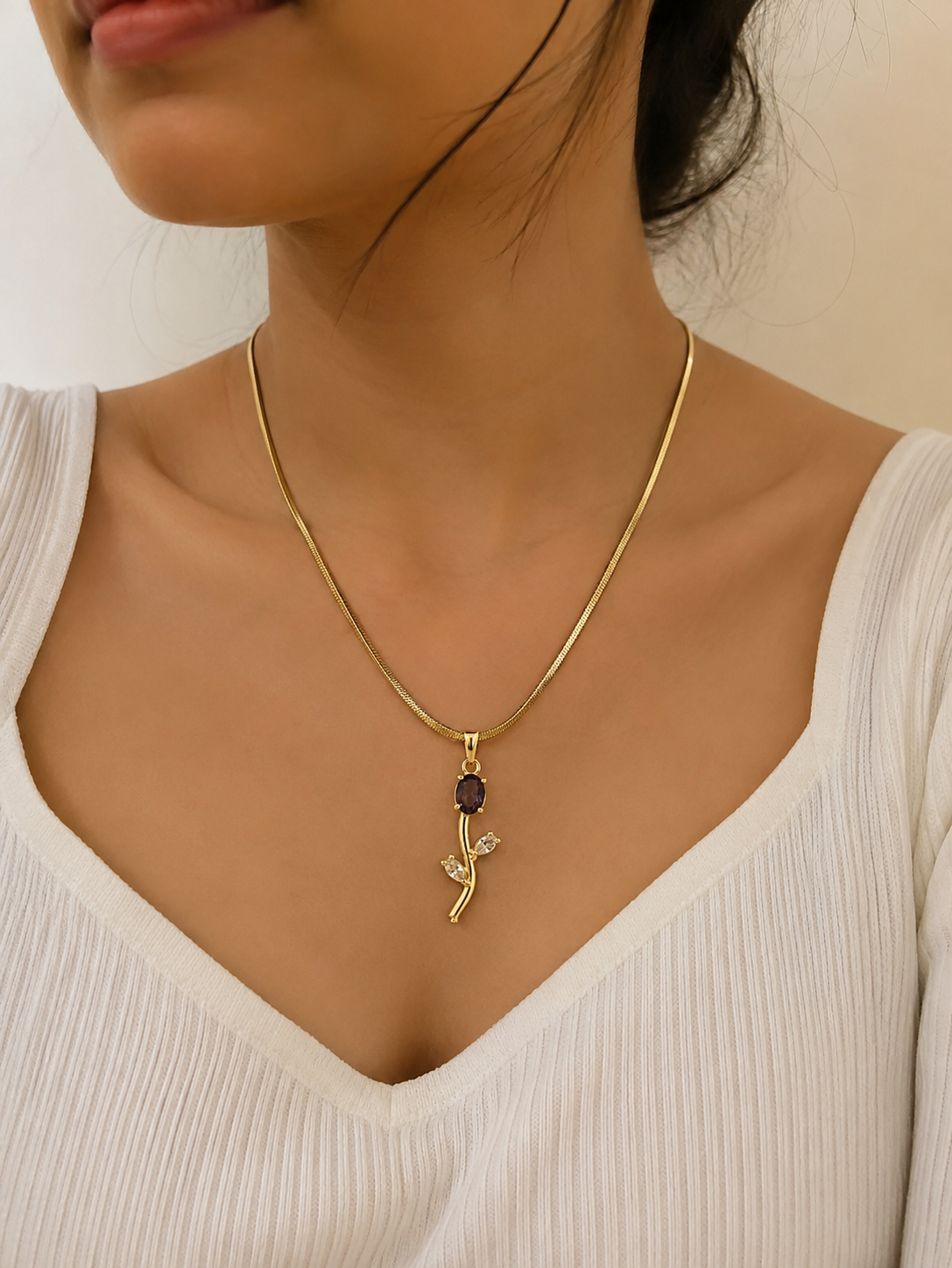 Violet Tulip Pendant