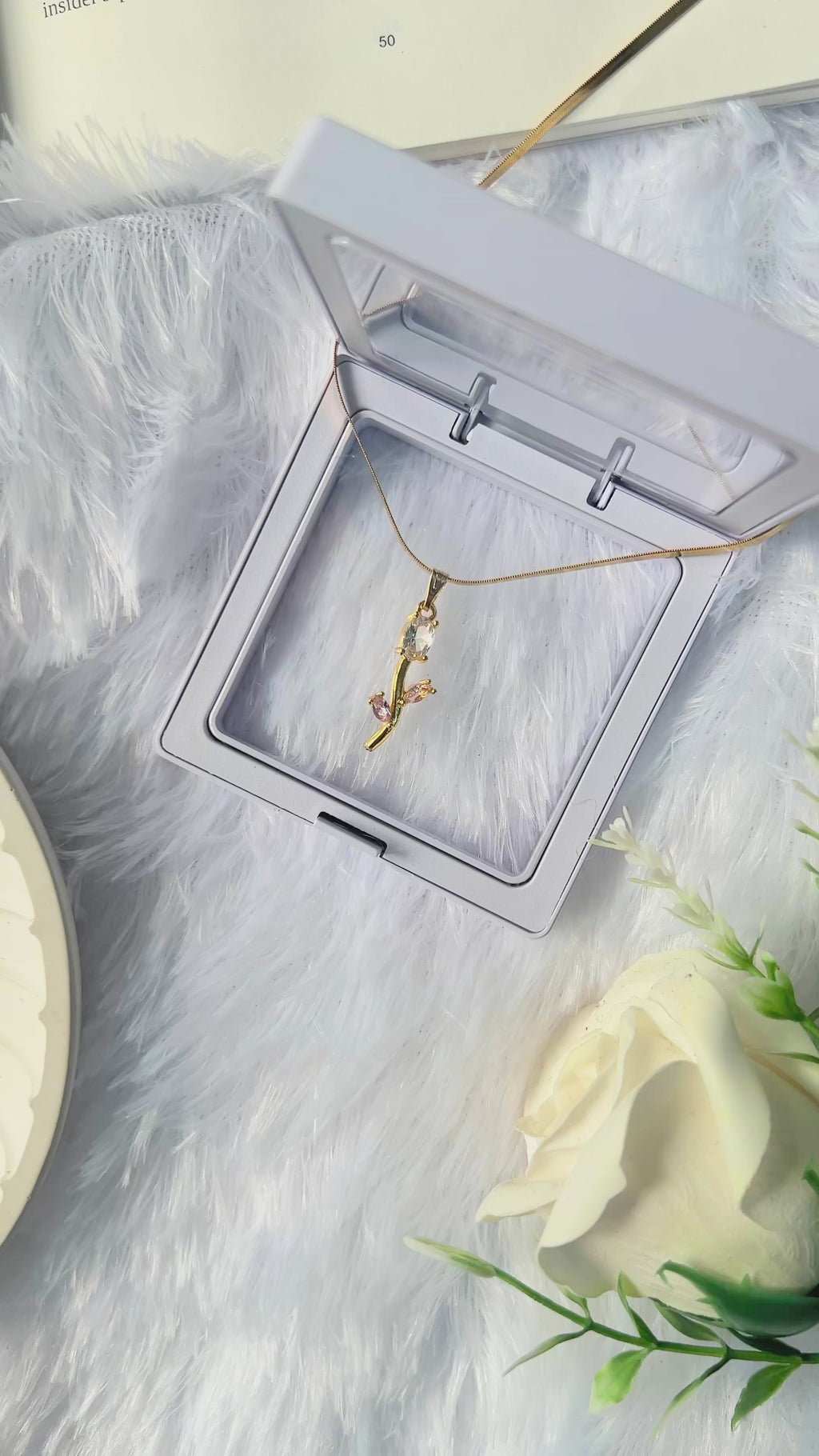 White Tulip Pendant