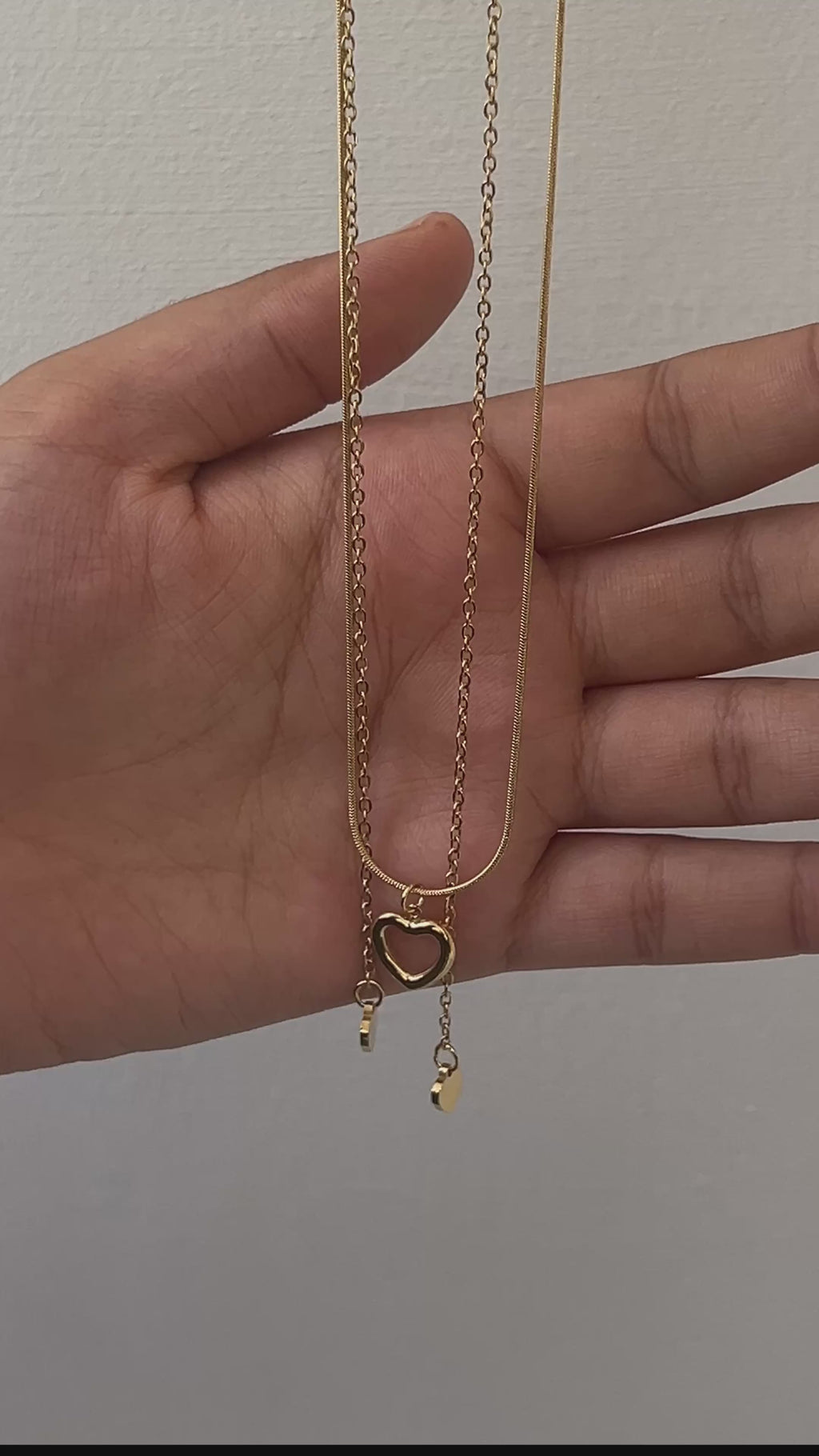 Double Layer Heart Necklace