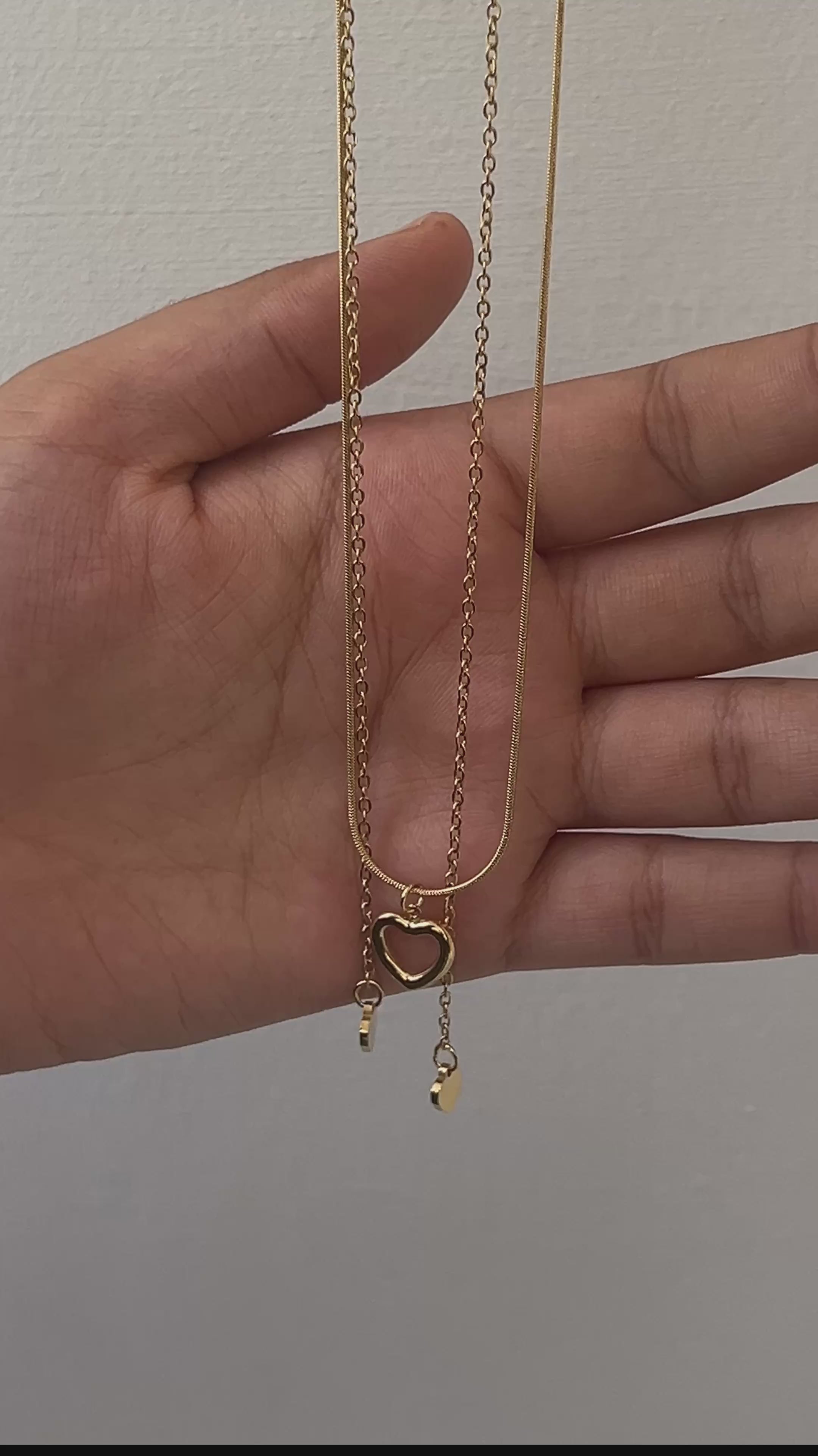Double Layer Heart Necklace